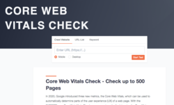Core Web Vitals Check