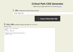 Critical Path CSS Generator