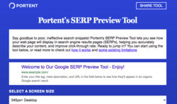 Portents SERP Preview Tool
