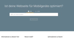 Test auf mobile Optimierung