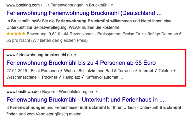 Title Tag in den Google SERP