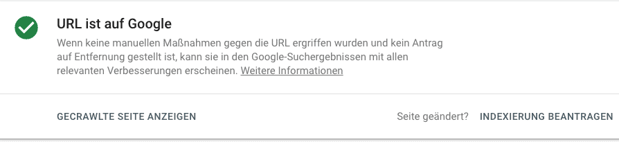 Indexierung bei Google beantragen