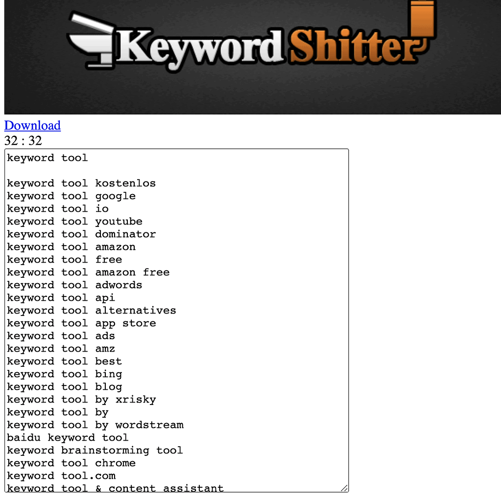 Der Keyword Shitter