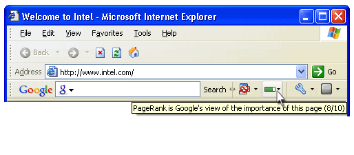 Die Google PageRank Toolbar